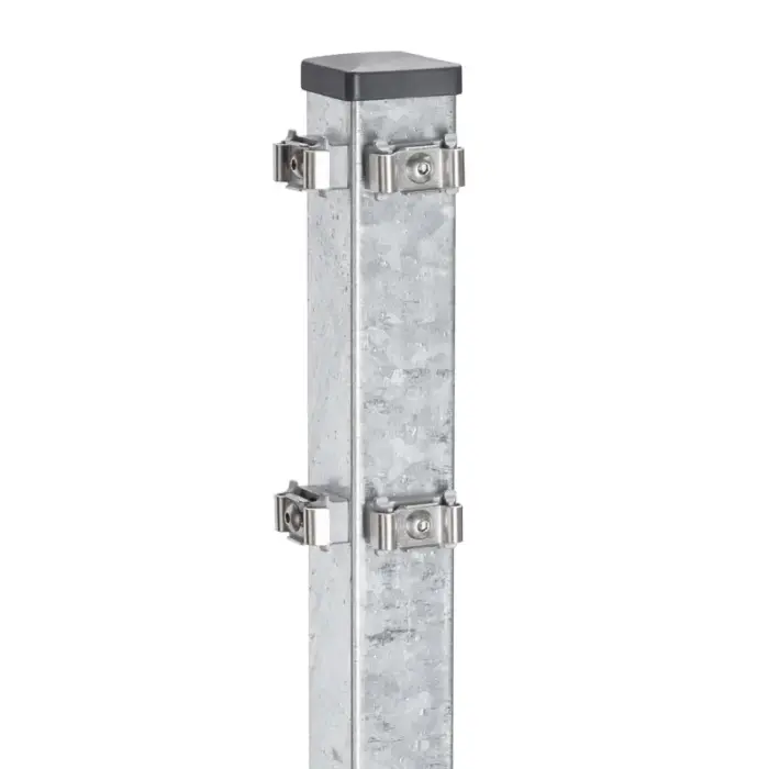 Eck-Zaunpfosten Typ VS - mit Edelstahl-Klemmelement - Variant ZP24QVSE
