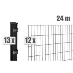 Stabgitterzaun BLACKY inkl. Pfosten - Variant DVBLBL024010B9005