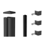 Alu-Mittel-Pfosten-72x72-mm-inkl.-Zubehoer-VIDUAL - Product image
