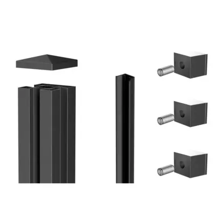 Alu-Mittel-Pfosten-72x72-mm-inkl.-Zubehoer-VIDUAL - Product image