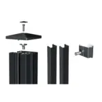 Alu-Anfangs-/Endpfosten 90x90 mm inkl. Zubehör - Variant VDPKAE16001035B7016FS