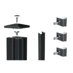 Alu-Mittelpfosten 90x90 mm inkl. Zubehör - Variant VDPM22001635B7016FS