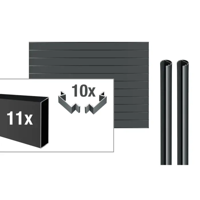 VIDUAL-pure-100-Aluminiumfuellung-Rhombus-Profil-100-x-20-mm - Product image