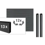 VIDUAL-pure-100-Aluminiumfuellung-Rhombus-Profil-100-x-20-mm - Product image