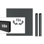 VIDUAL-pure-100-Aluminiumfuellung-Rhombus-Profil-100-x-20-mm - Product image